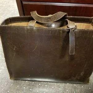 Leather Tote - book bag